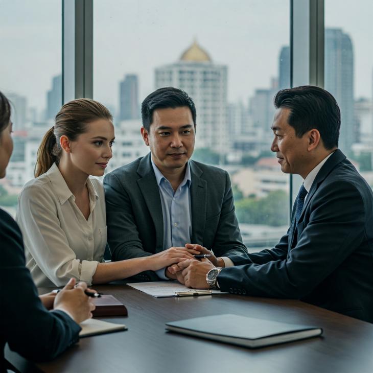 couple in a law firm