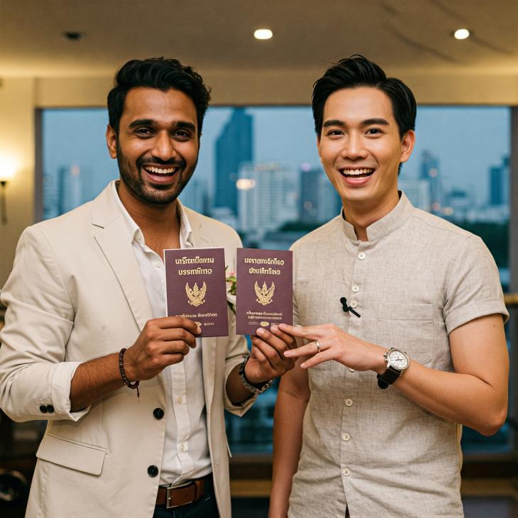 same sex couple with thai passport