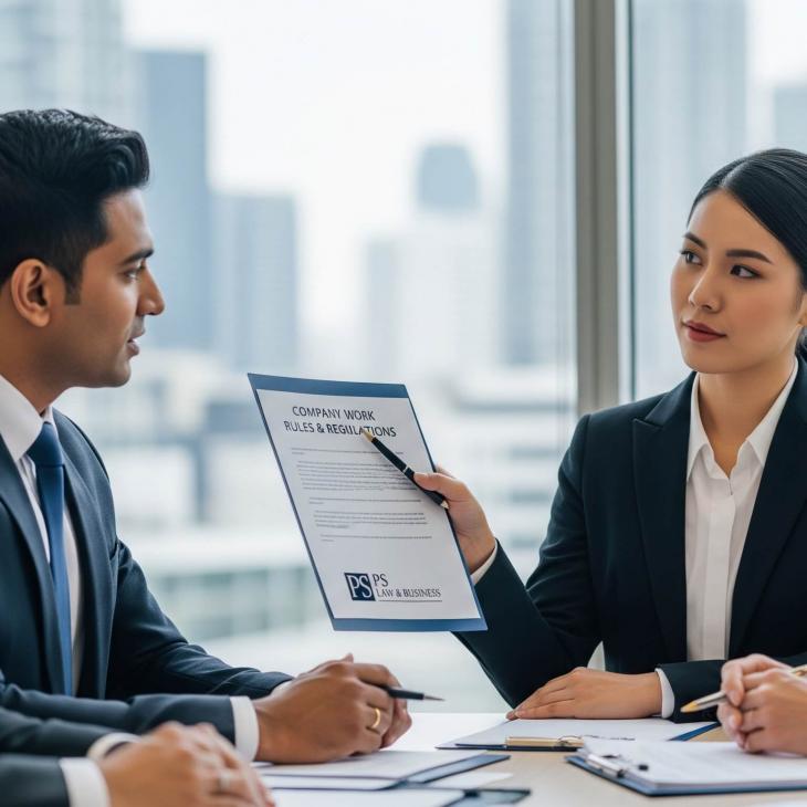 A professional and modern image depicting a diverse group of people in a business meeting in Bangkok.